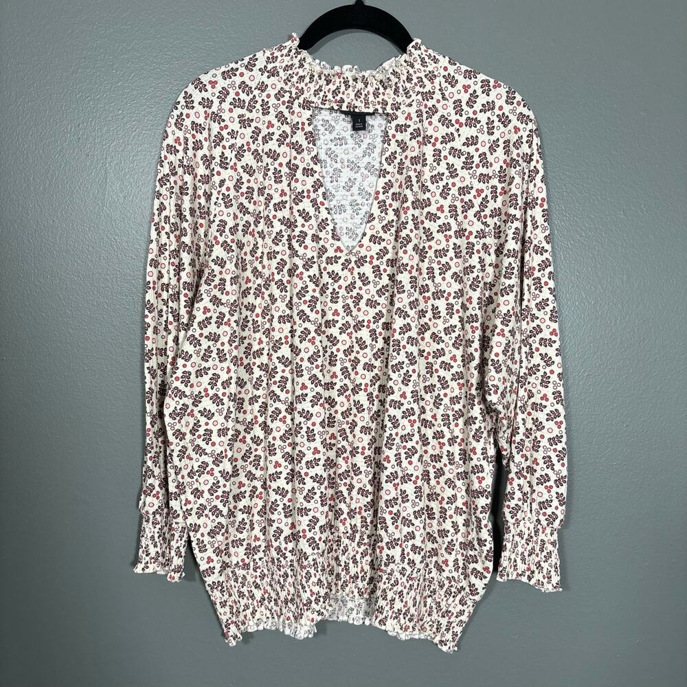 Torrid Textured Choker Neck Smocked Boho Cottage Top - 1 (1X) - Womens Plus Size